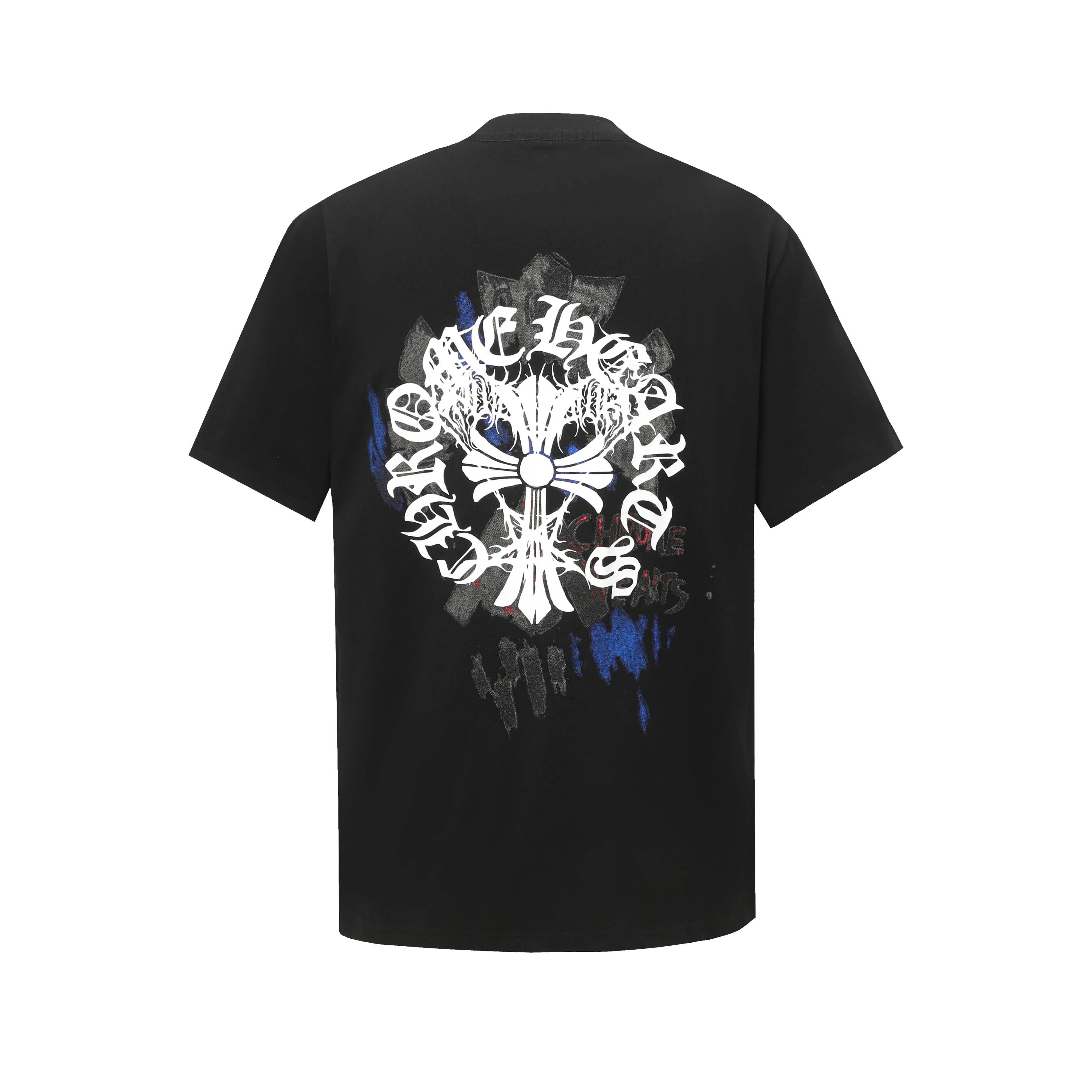 P150 Chrome Hearts* Chrome Hearts are made of 300g double yarn fabric, 1*1 Solona rib, imported digital white ink direct printing, in the perfect blend of fashion and science, a feast of precision and color, high-definition color details, green and environmentally friendly concepts, loose version, same style for men and women. Color: Black White Size: XS S M L